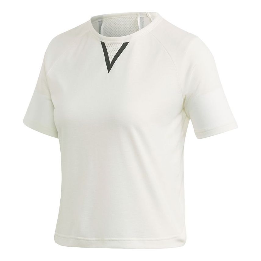 

Футболка (WMNS) adidas Crop Tee Athleisure Casual Sports Round Neck Short Sleeve Jade White T-Shirt GH7369