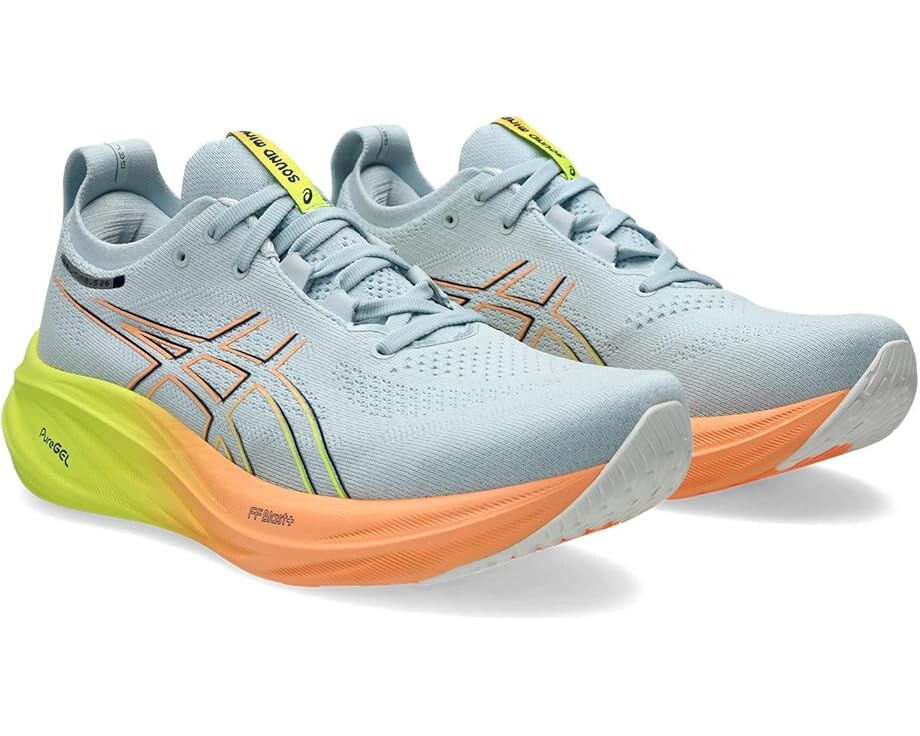 

Кроссовки ASICS GEL-Nimbus 26 Paris, цвет Cool Grey/Safety Yellow