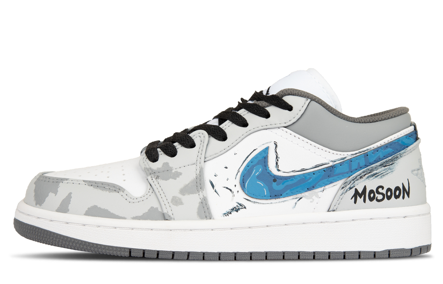 

Jordan Air 1 Individual Cushioning Low top Vintage Basketball Shoes Unisex Gray