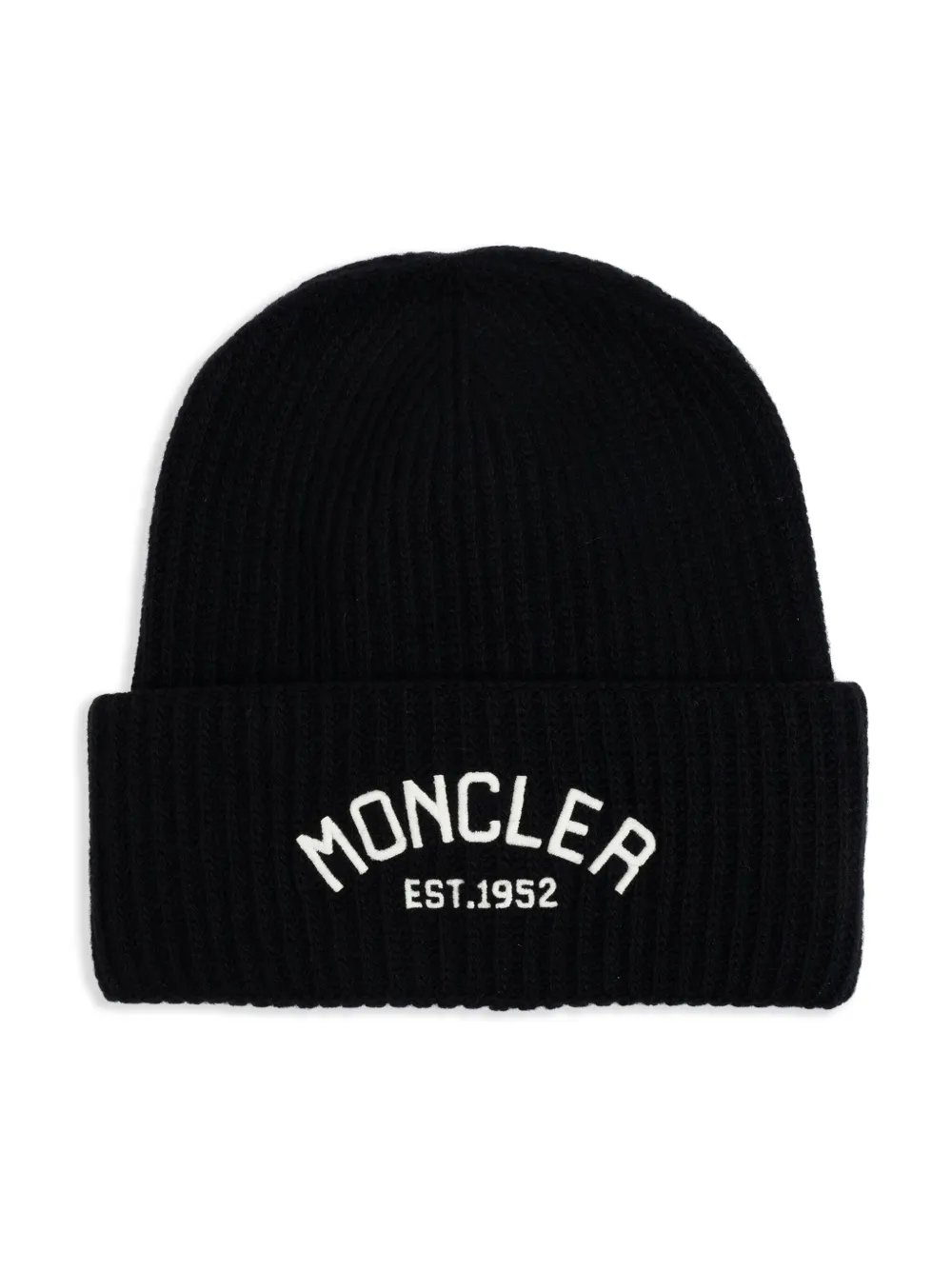 

Шапка бини с вышитым логотипом Moncler Enfant, черный