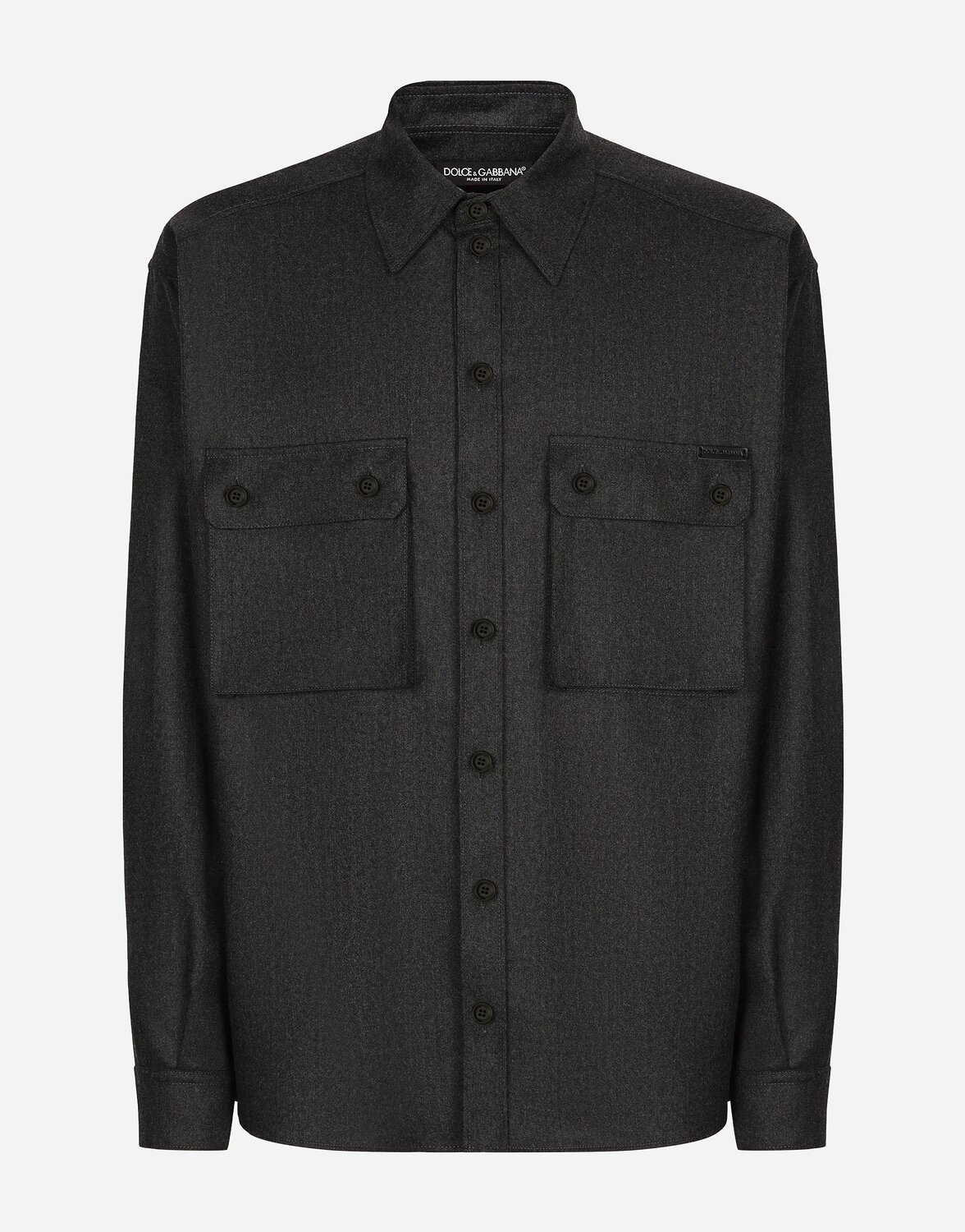 

Оверсайз фланелевая рубашка Dolce & Gabbana, серый