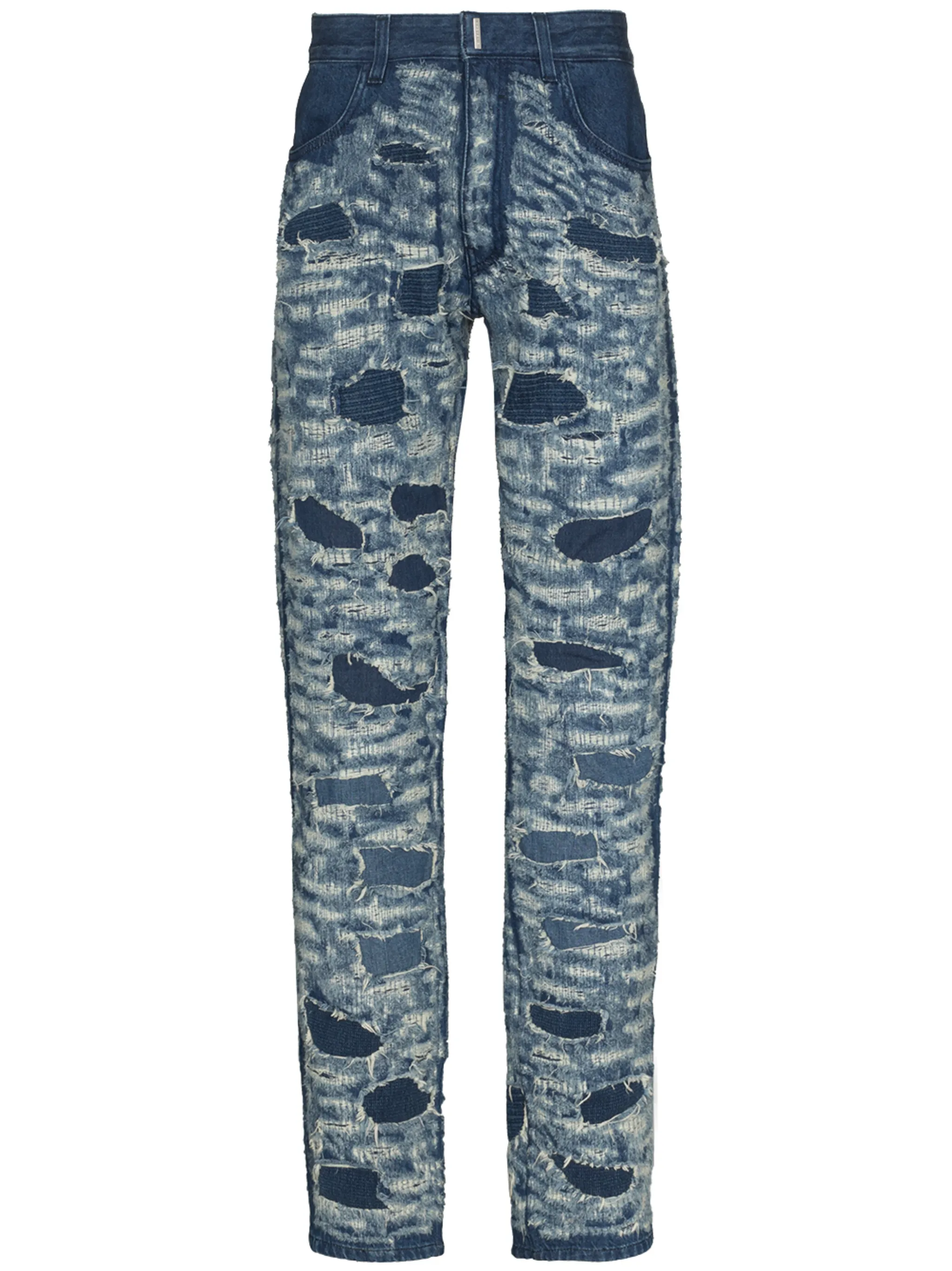 

Узкие джинсы с прорезями Givenchy, синий