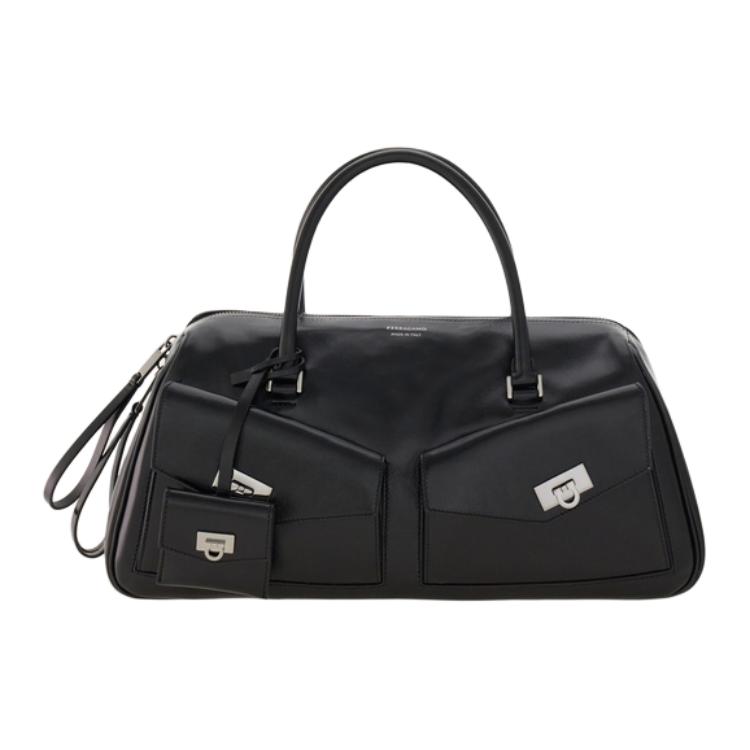 

Ferragamo Средняя женская сумка из коровьей кожи черная