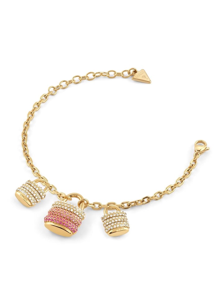

Guess Женский браслет с подвесками в виде замка, золотистого цвета, размер S