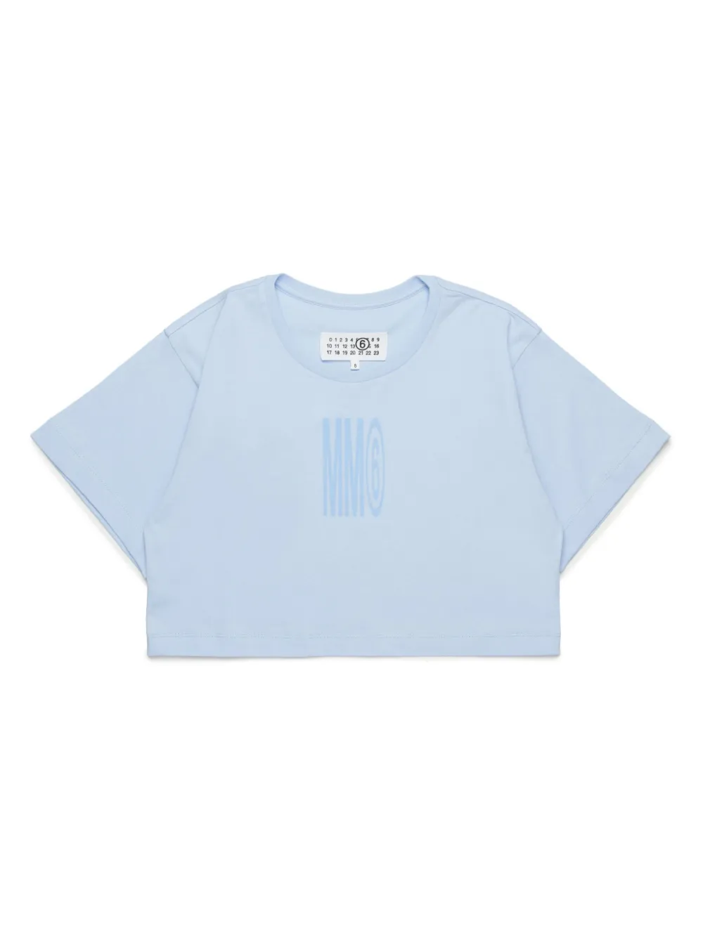 

Футболка с логотипом MM6 Maison Margiela Kids, синий