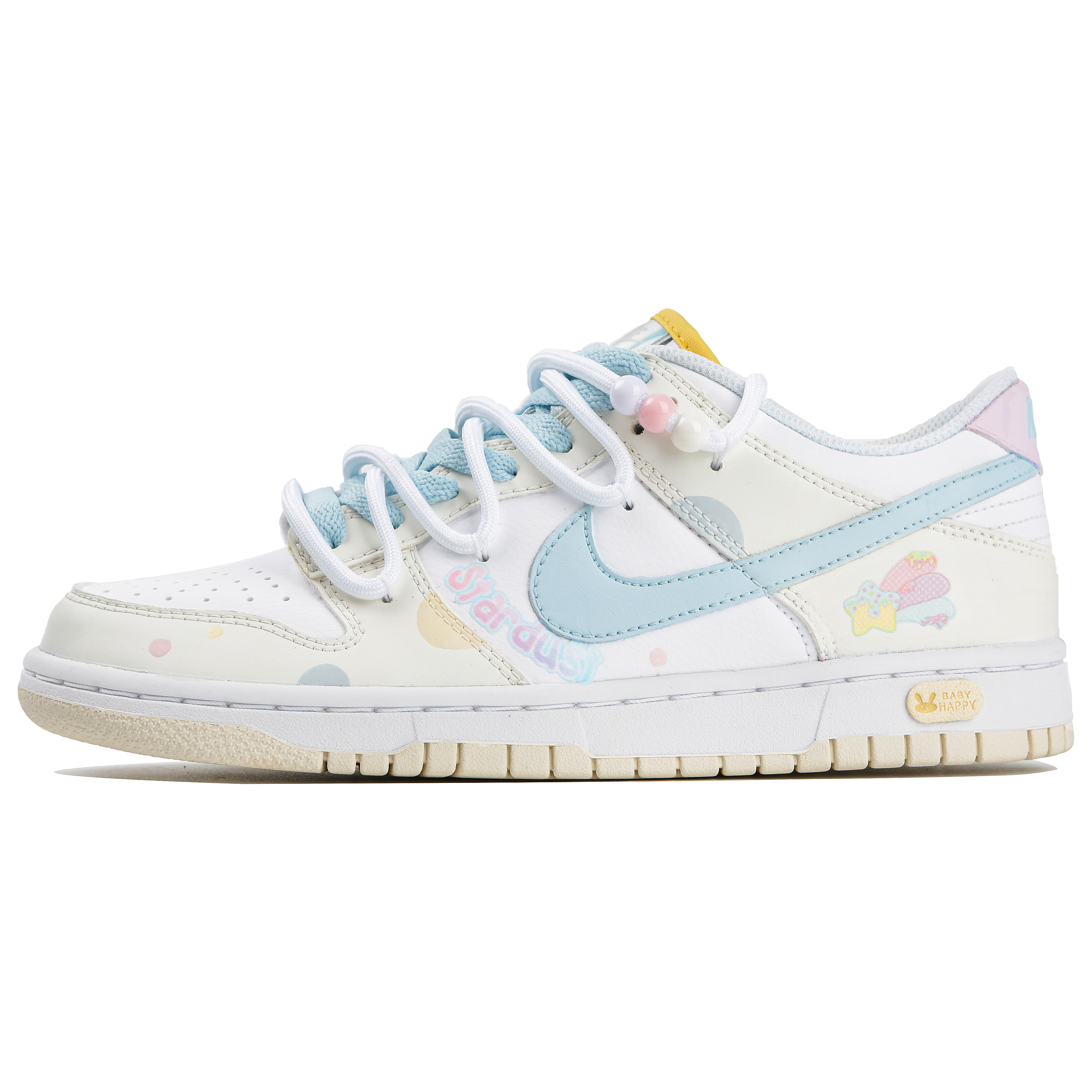 

Кроссовки Nike Dunk Skateboard Shoes Women's Low-Top Yellow White