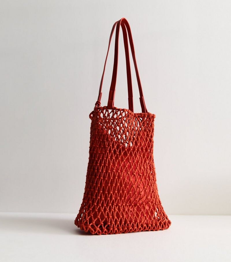 

Большая сумка крючком New Look, бордовый