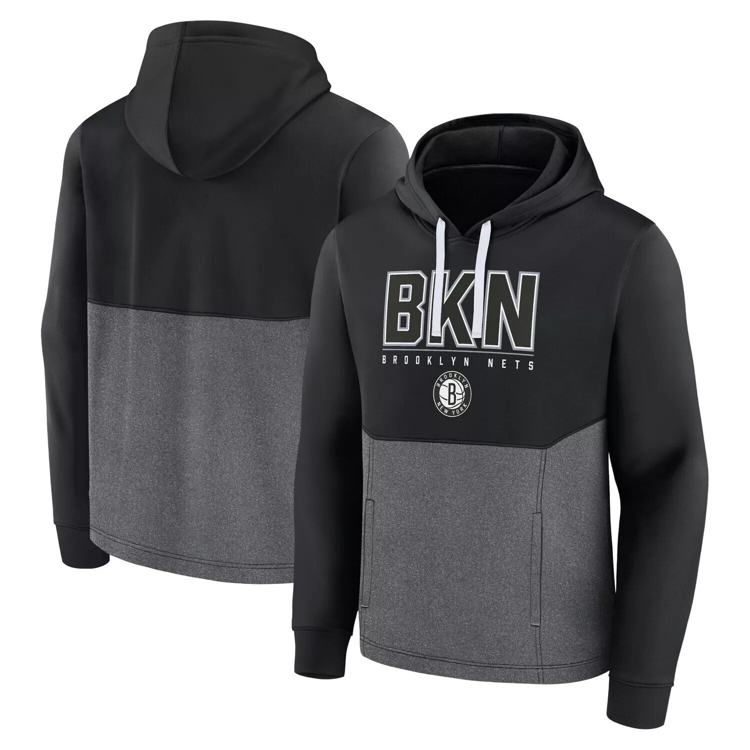 

Мужской черный пуловер с капюшоном Brooklyn Nets Successful Tri-Blend Fanatics