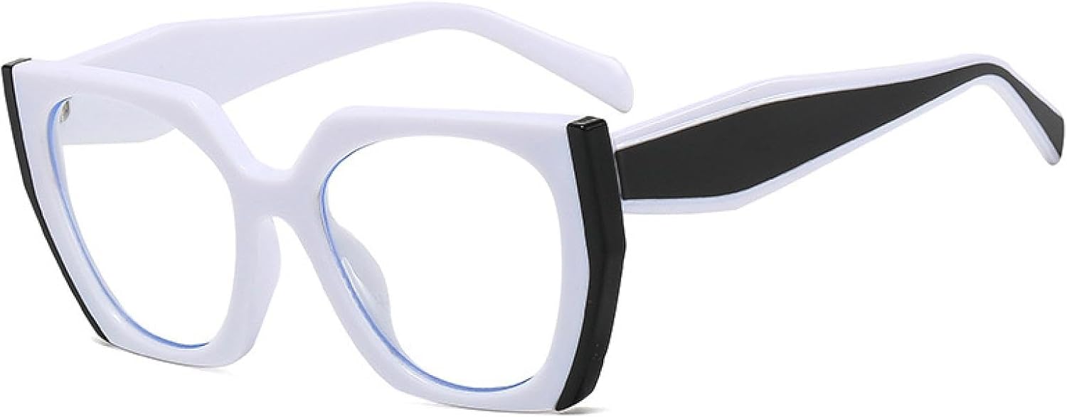 

Популярные модные солнцезащитные очки «кошачий глаз» с многоугольными линзами для женщин, винтажные прозрачные градиентные линзы, защита от УФ-излучения UV400 для мужчин, двухцветные солнцезащитные очки VVTWSSW, White Black Clear