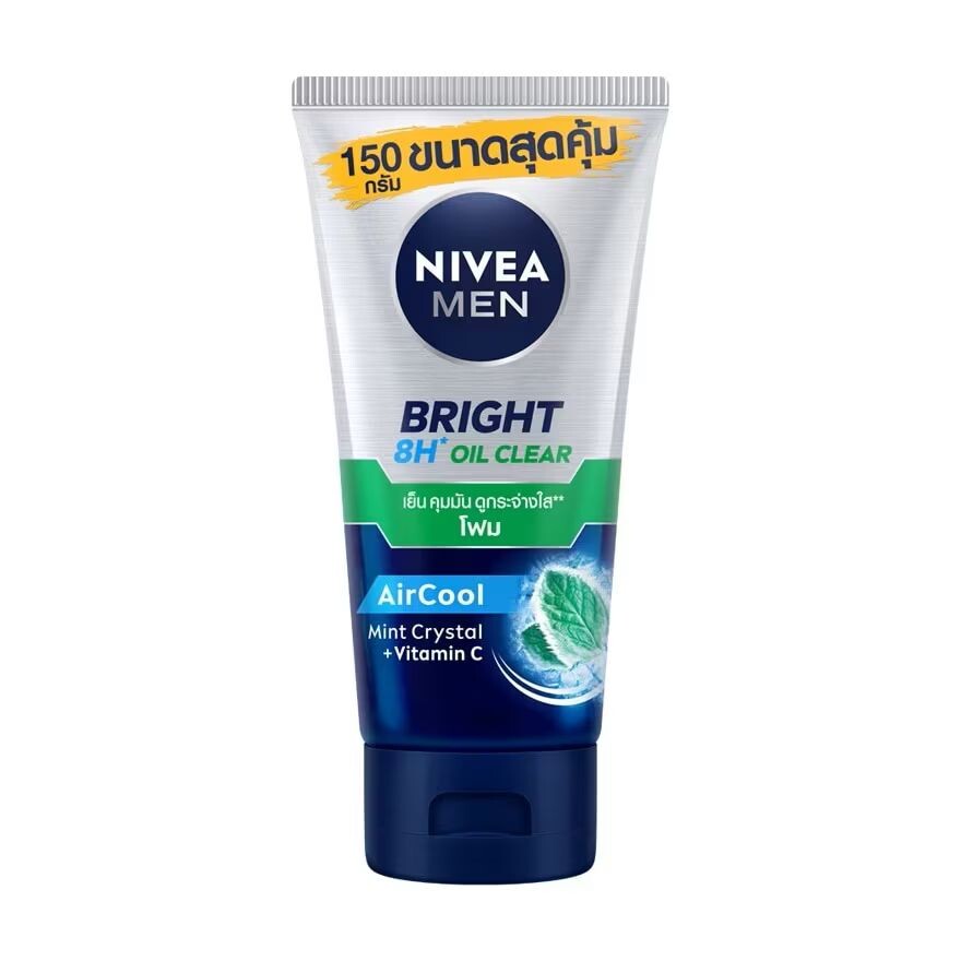 

Nivea Мужская прозрачная пенка для лица Bright Oil Clear Face Foam 150 г, White
