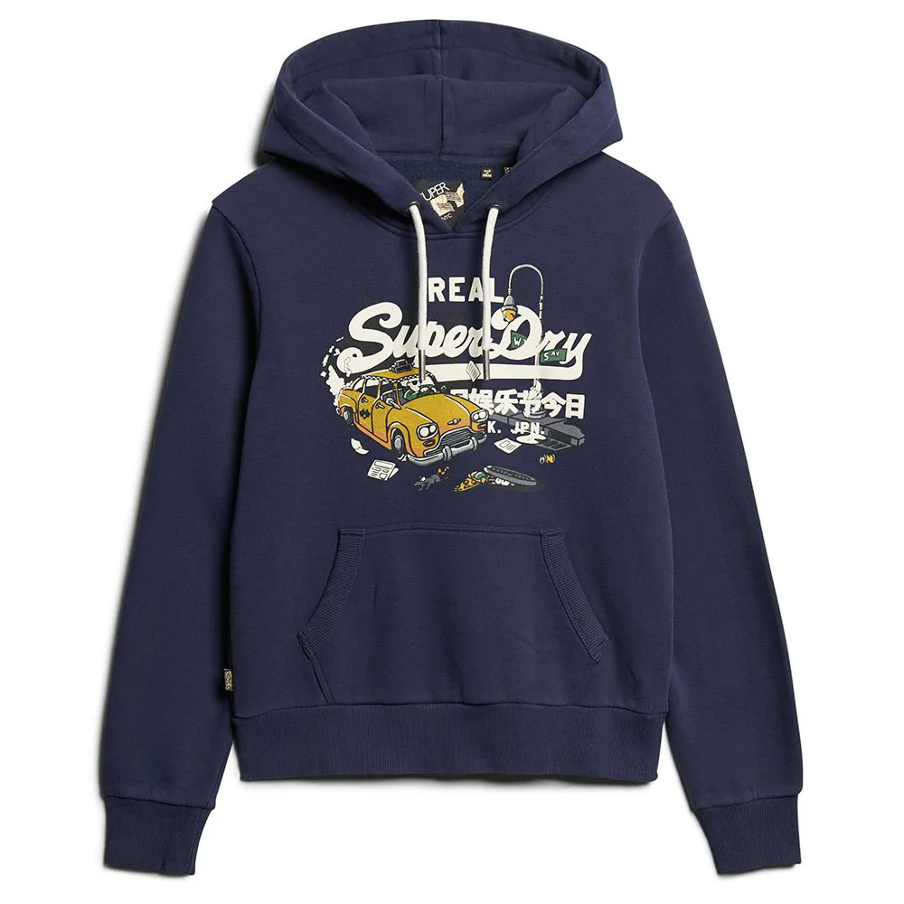 

Худи Superdry New York Vl Graphic, синий