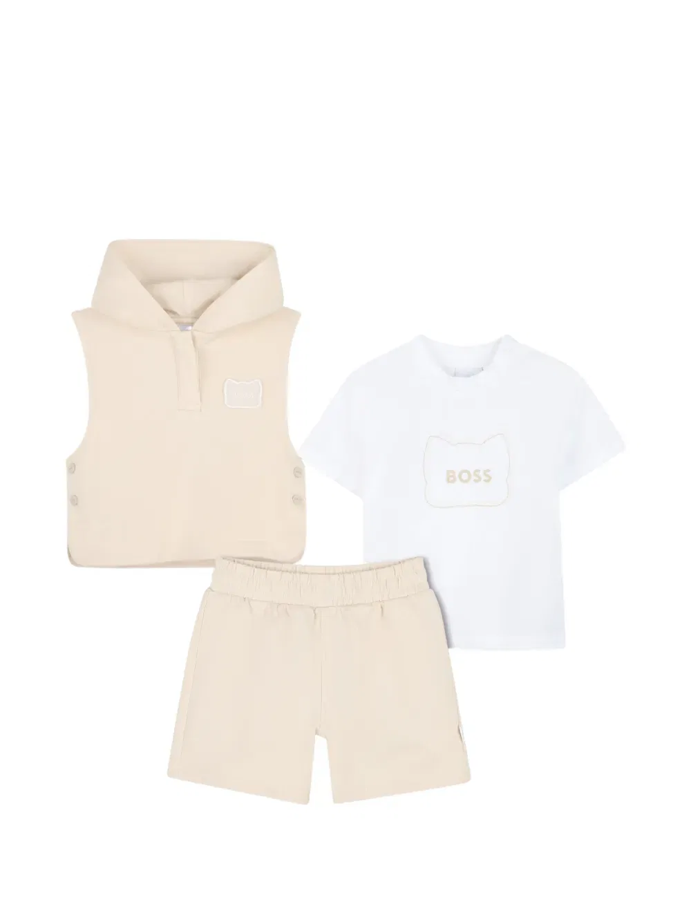 Комплект шорт с логотипом (три штуки) Boss Kidswear, нейтральный