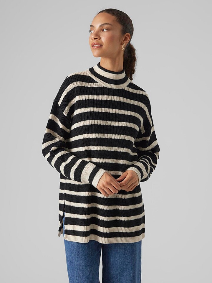 

Пуловер Vero Moda, черный/белый
