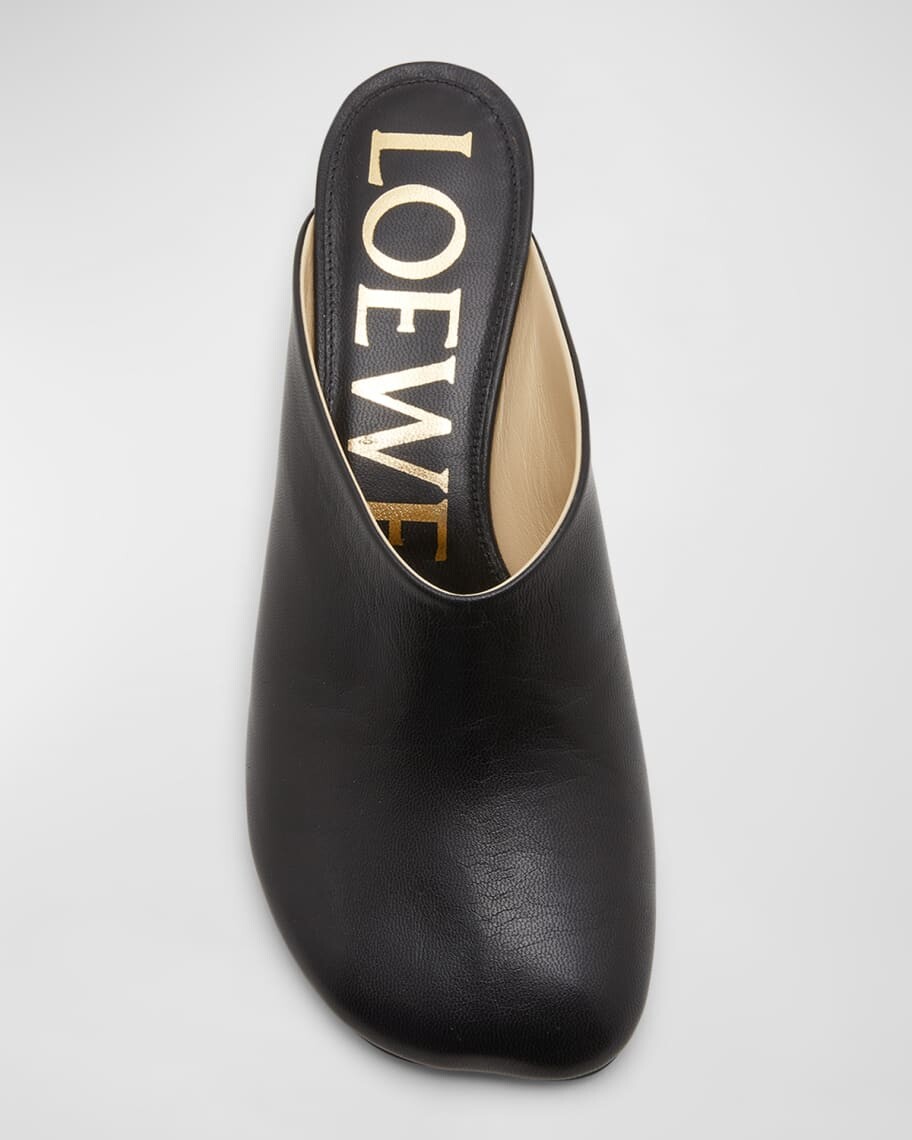 Игрушечные кожаные мюли на шпильке с заниженной талией Loewe — фото 4