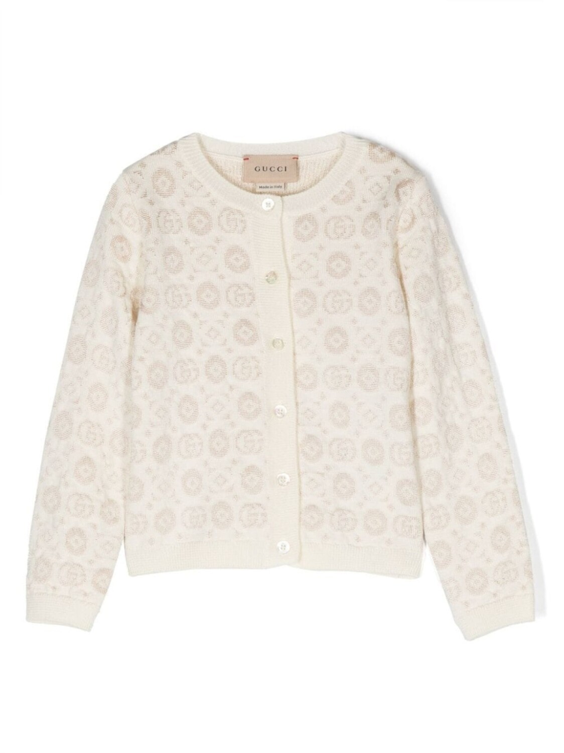 

Gucci Kids шерстяной кардиган Double-G, нейтральный цвет