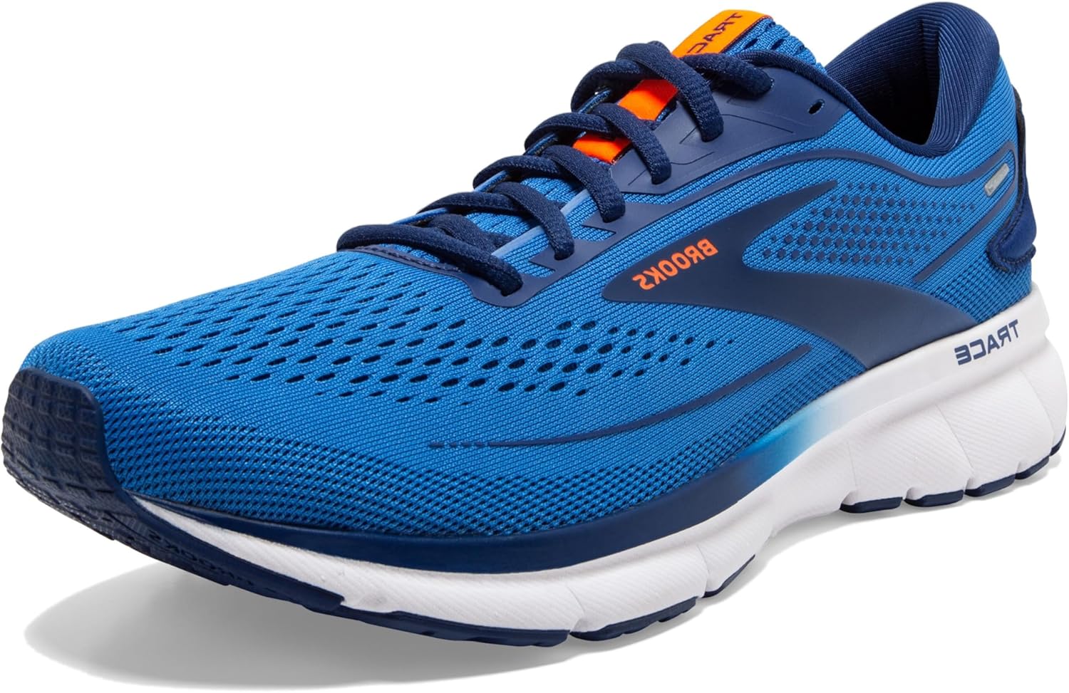 Мужские нейтральные беговые кроссовки Brooks Trace 2, синий/оранжевый
