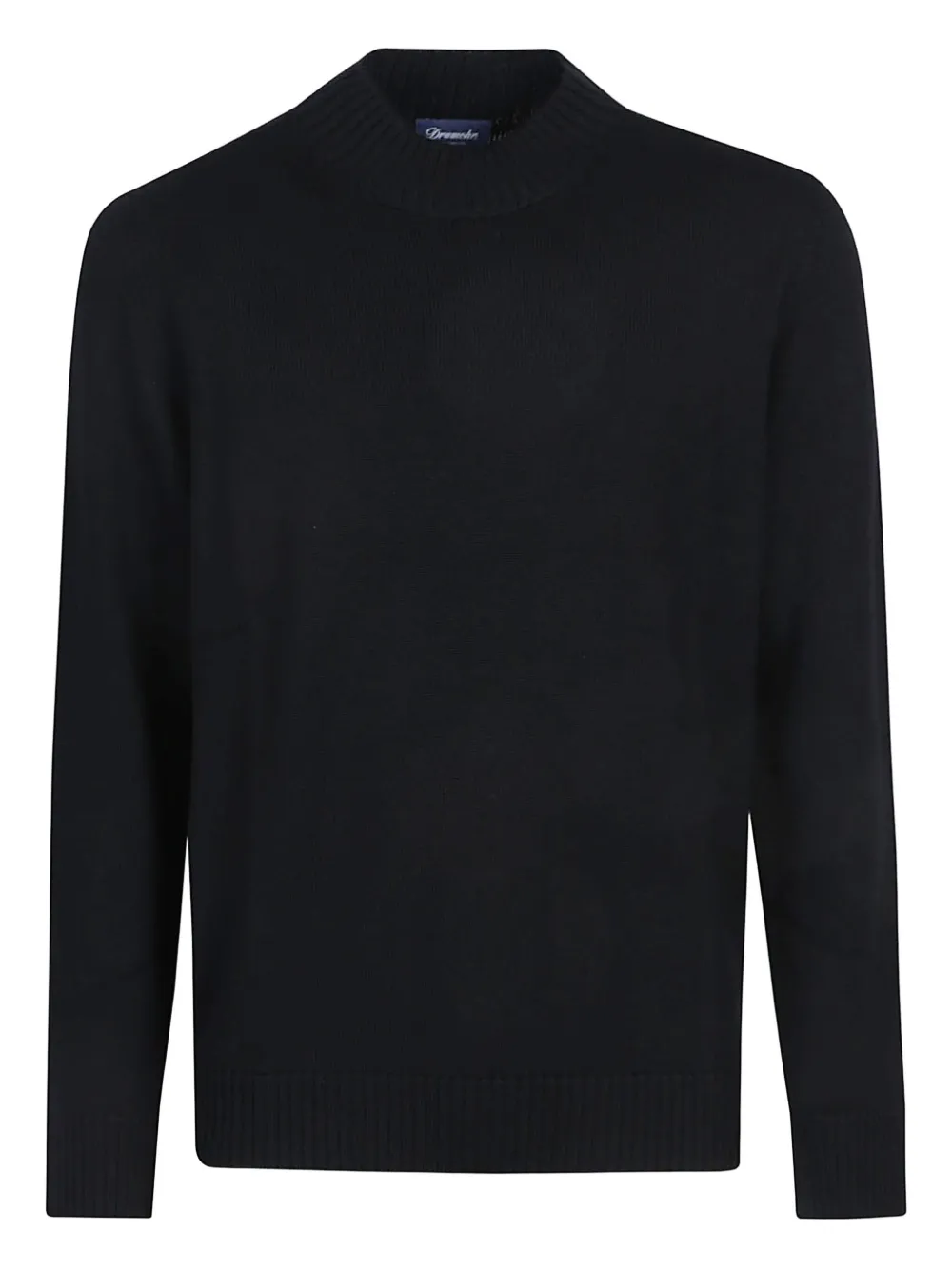 

Шерстяной свитер с воротником-стойкой Drumohr, черный