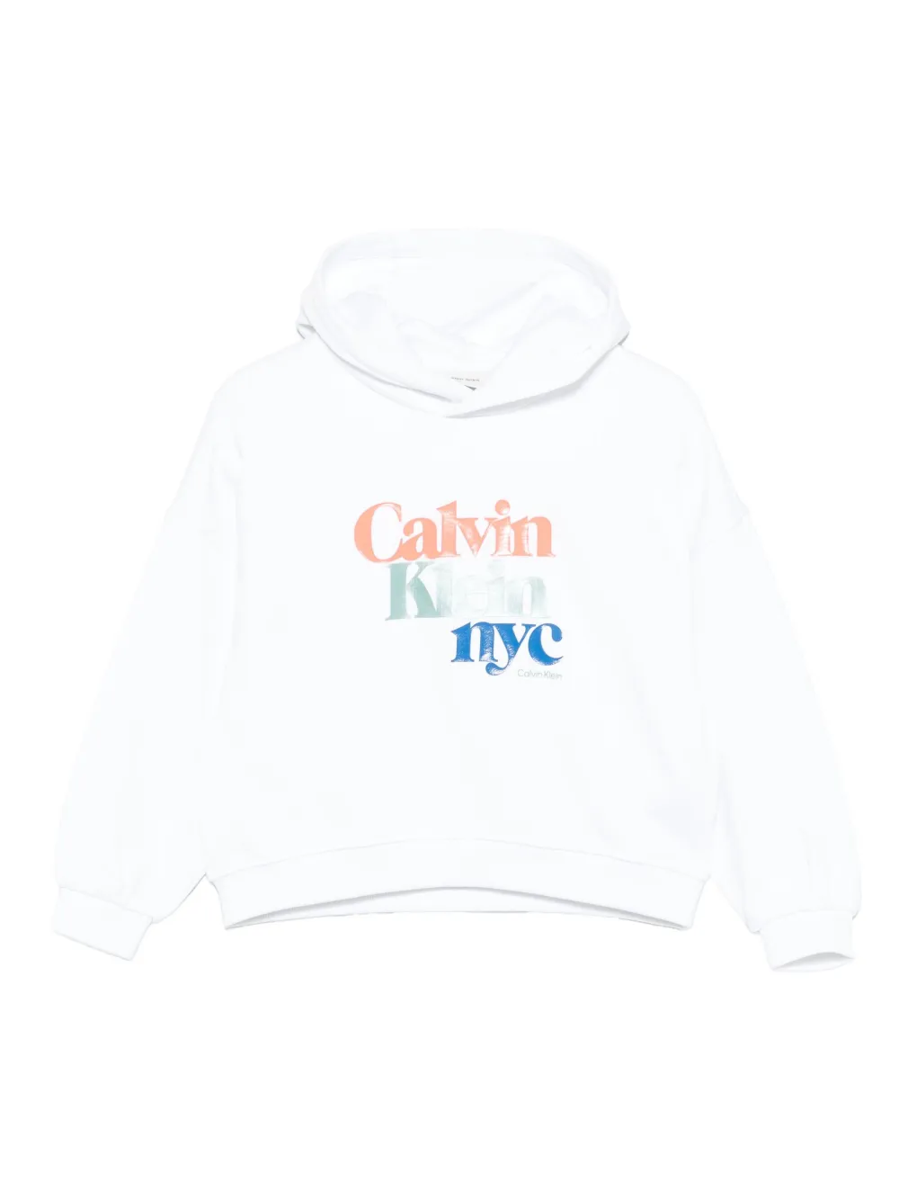 

Худи с логотипом Calvin Klein Kids, белый