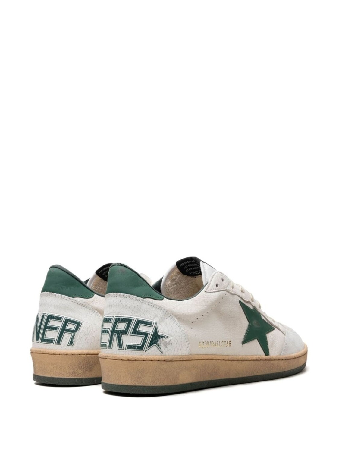 Golden Goose кроссовки Ballstar "Бело-зеленые", белый — фото 3
