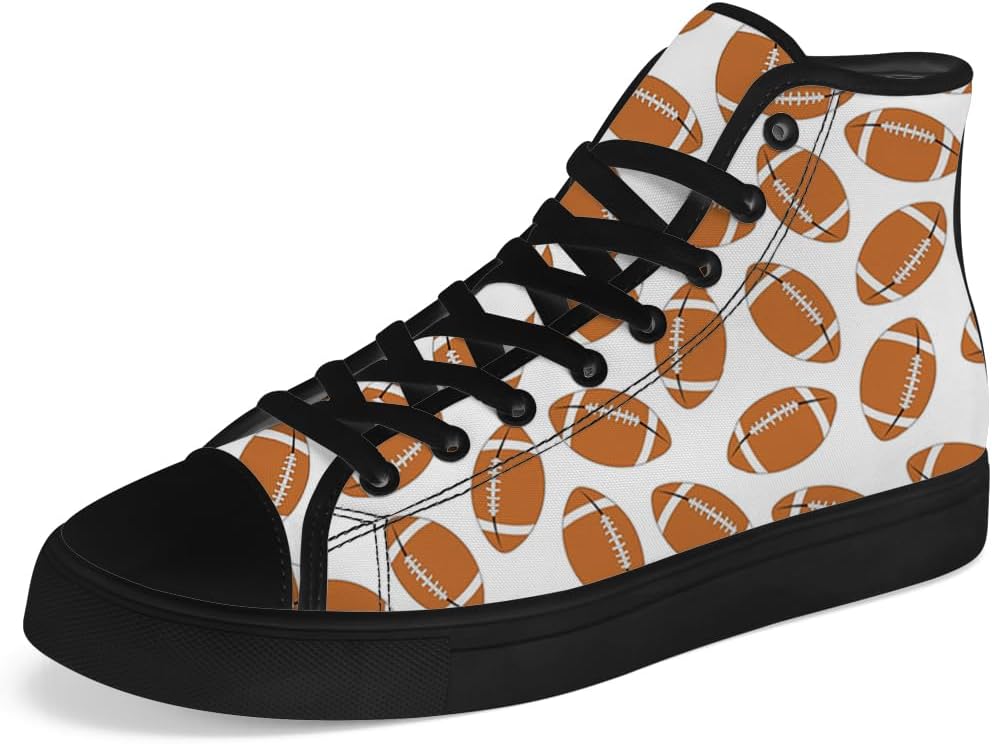 

Кеды на высокой подошве chebing с футбольным принтом для мужчин и женщин, высокие кроссовки на шнуровке, повседневная обувь, белый/оранжевый