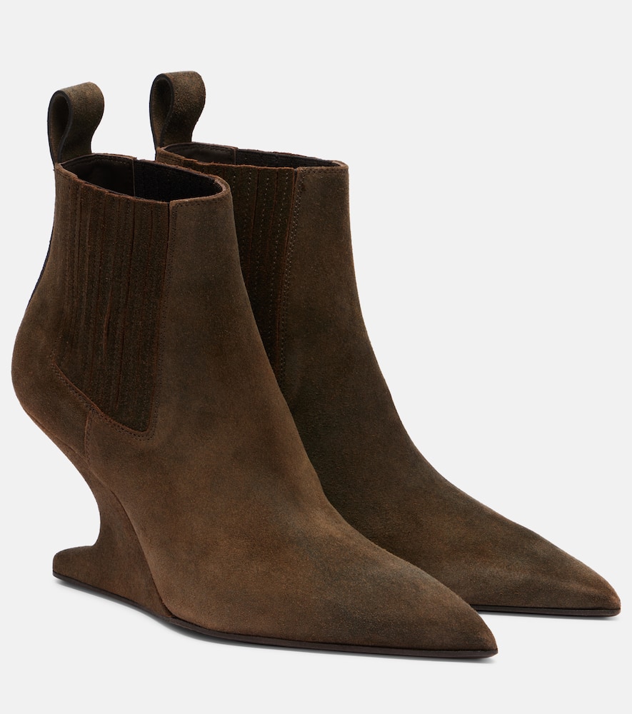 Замшевые ботинки Chelsea Rick Owens, Indigo