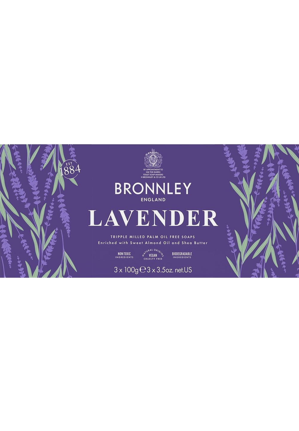 

Мыло SEIFE LAVENDER IN GESCHENKBOX Bronnley, цвет lila