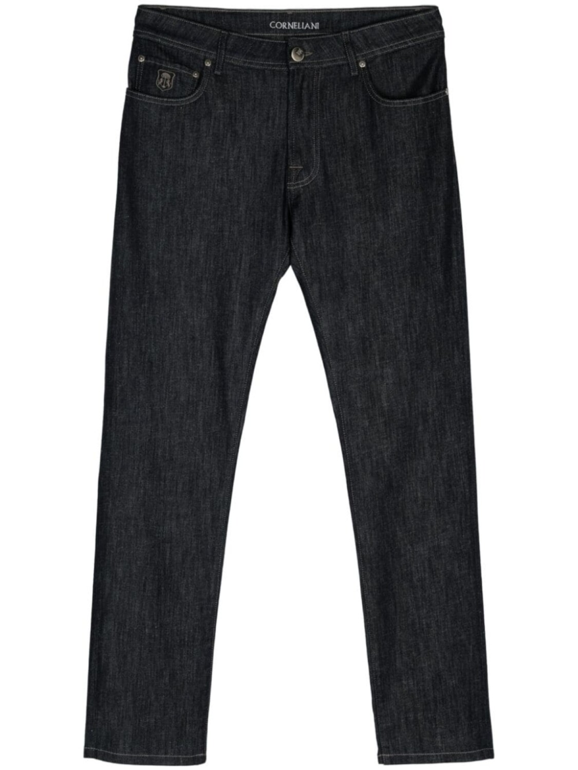 

Corneliani джинсы с вышитым логотипом, синий