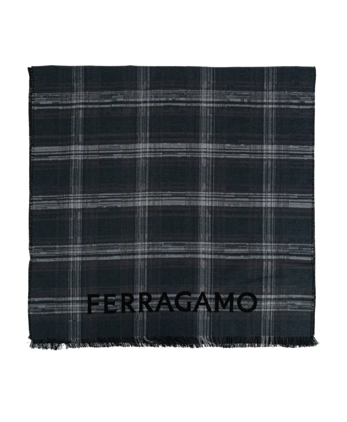 

Шерстяной шарф Salvatore Ferragamo, серый