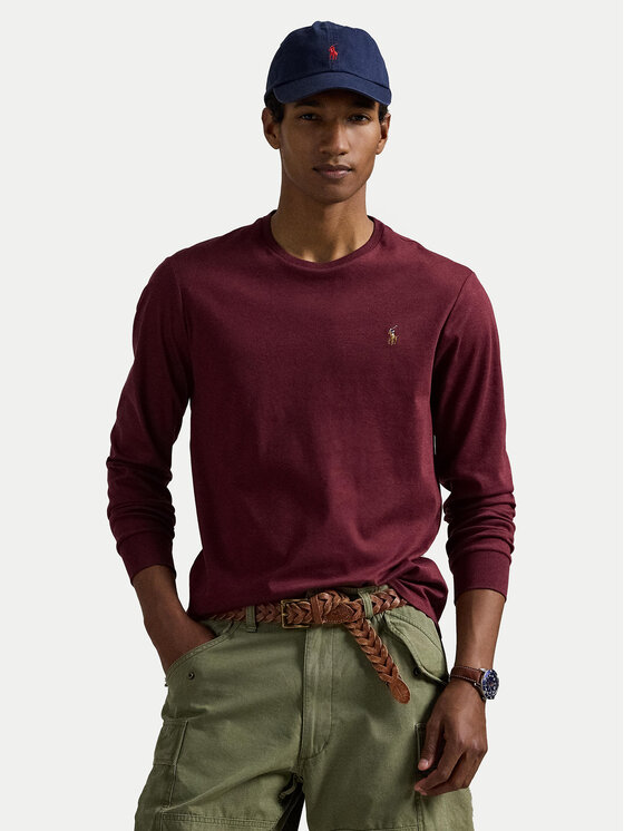 

Лонгслив slim fit 710760121037 Polo Ralph Lauren, красный