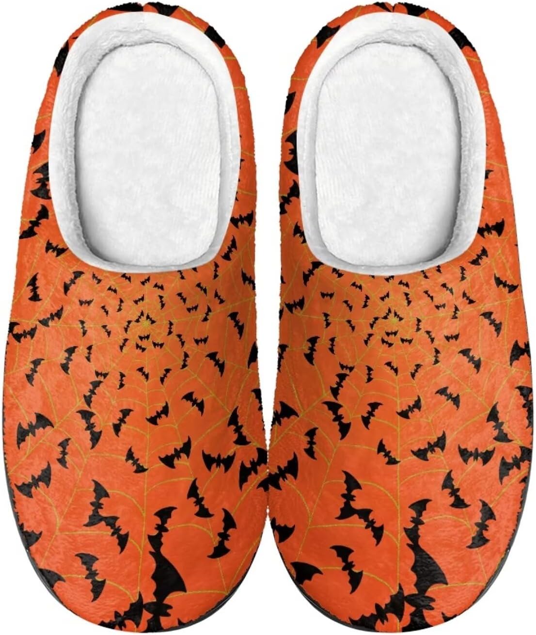 

Тапочки Howilath Halloween Winter из фланели для дома, для мужчин и женщин, легкие, удобные и с противоскользящей подошвой, оранжевый
