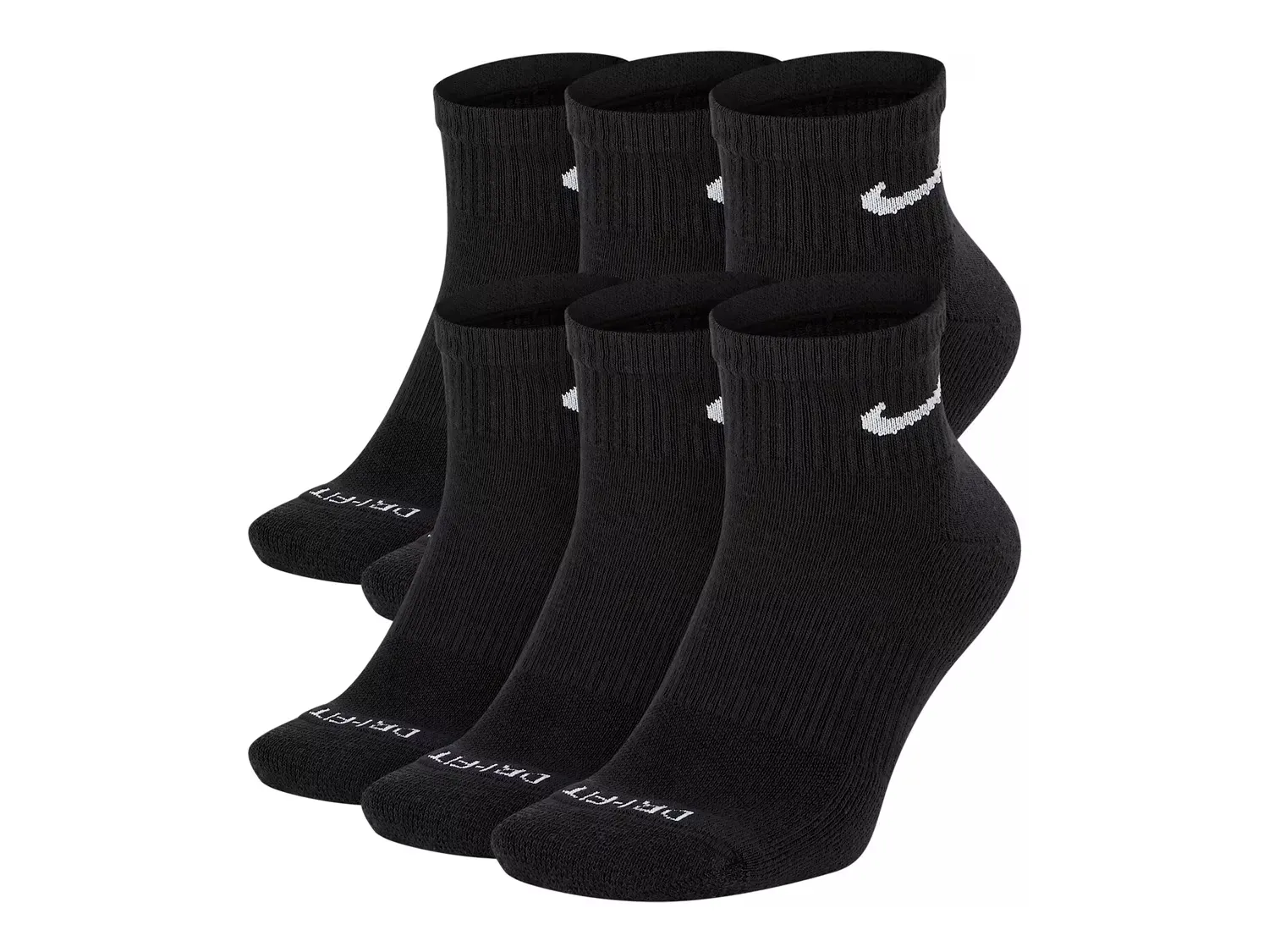 

Повседневные носки с амортизацией - набор 6 шт. Nike, Black