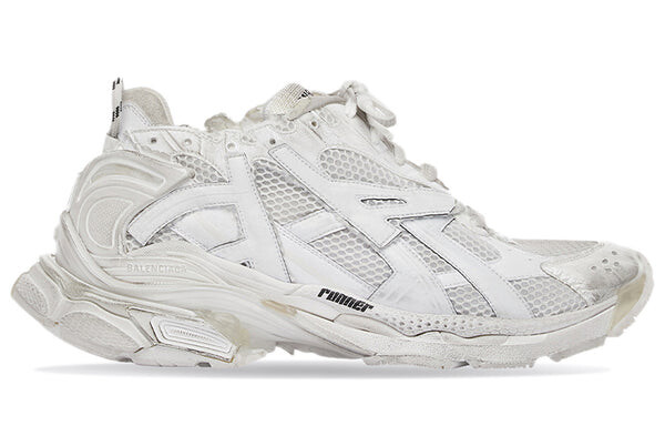 Кроссовки runner sneakers 'white mesh and nylon' Balenciaga, белый — фото 2