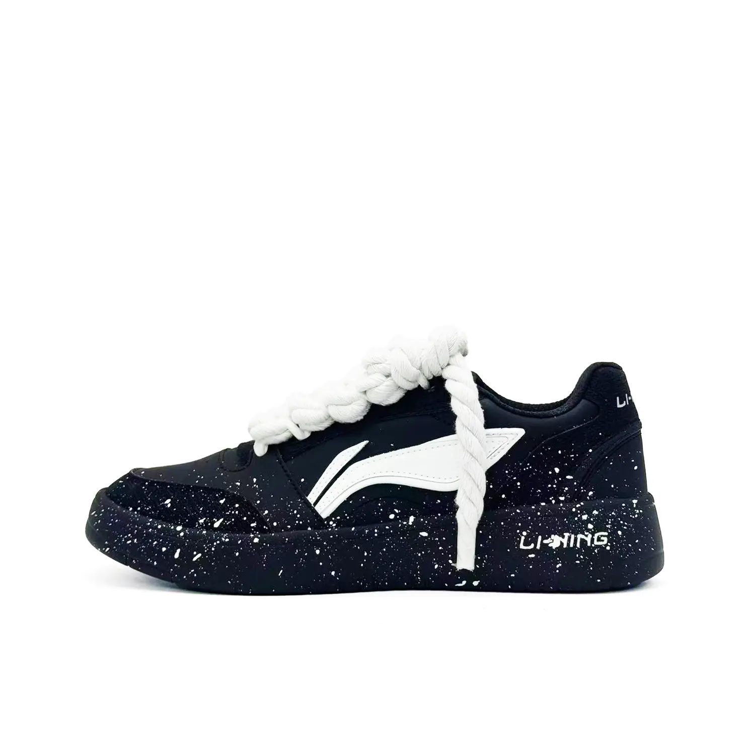 

Yuanbao V3 устойчивые к истиранию дышащие низкие кроссовки для скейтбординга мужские LINING, белый