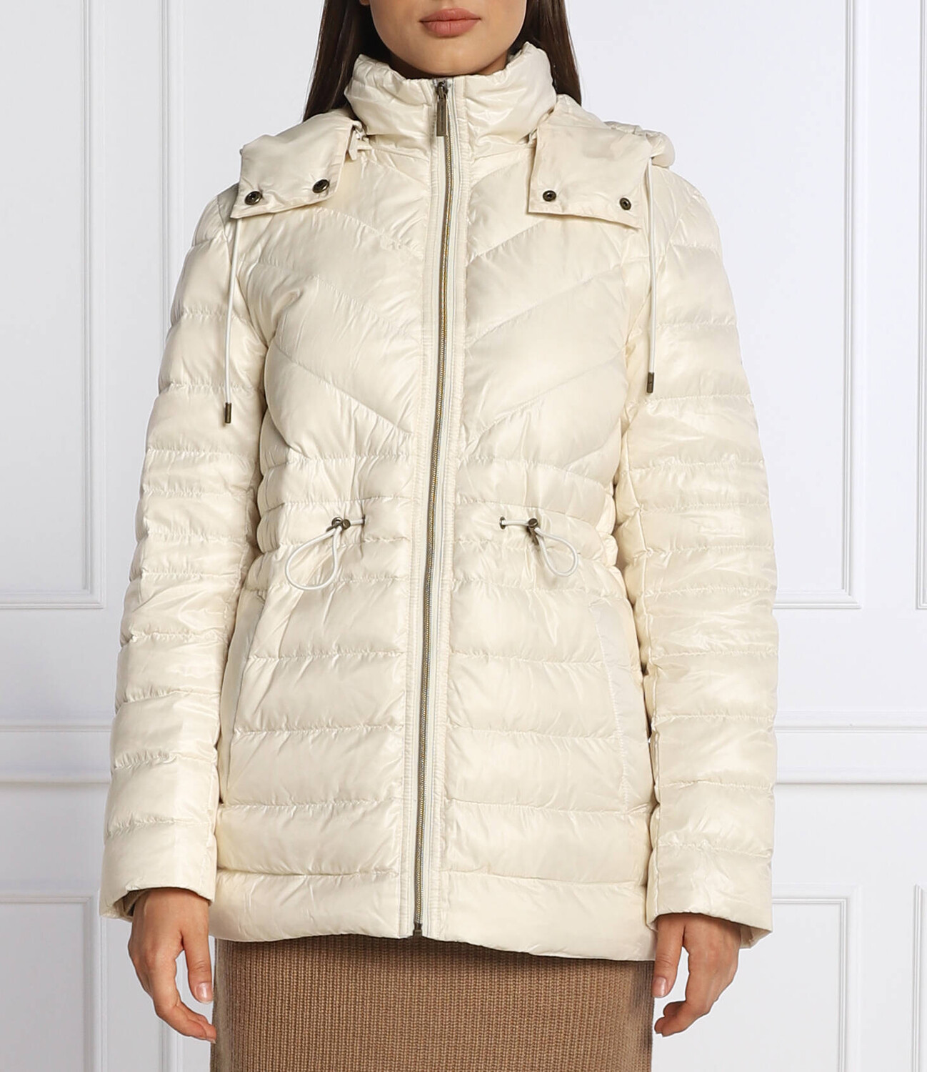 

Куртка Michael Kors regular fit, кремовый