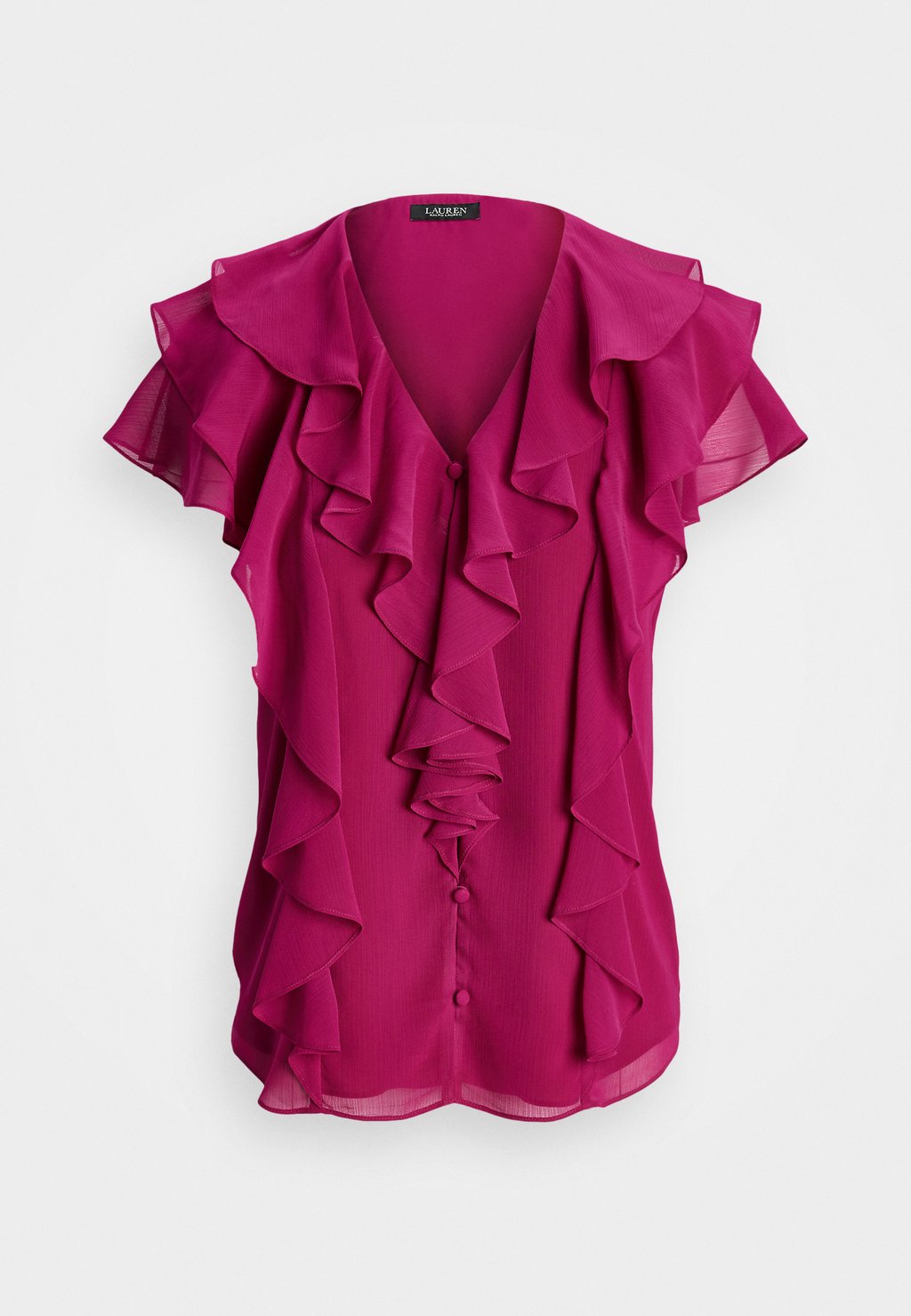 

Рубашка-блузка RUFFLE TRIM CRINKLE GEORGETTE BLOUSE Ralph Lauren, розовый