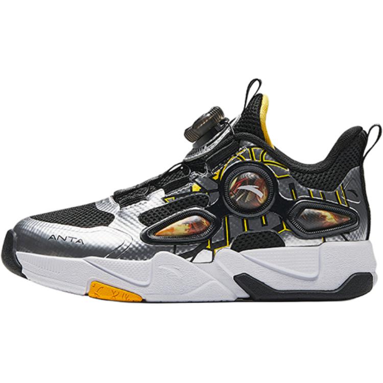 

Износостойкие, дышащие, нескользящие, низкие детские баскетбольные кроссовки для детей от 3 до 7 лет Antakids, черный/белый