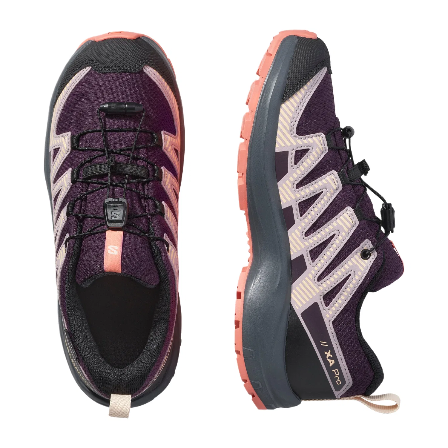 Детские кроссовки для активного отдыха Salomon XA PRO V8 черные — фото 3