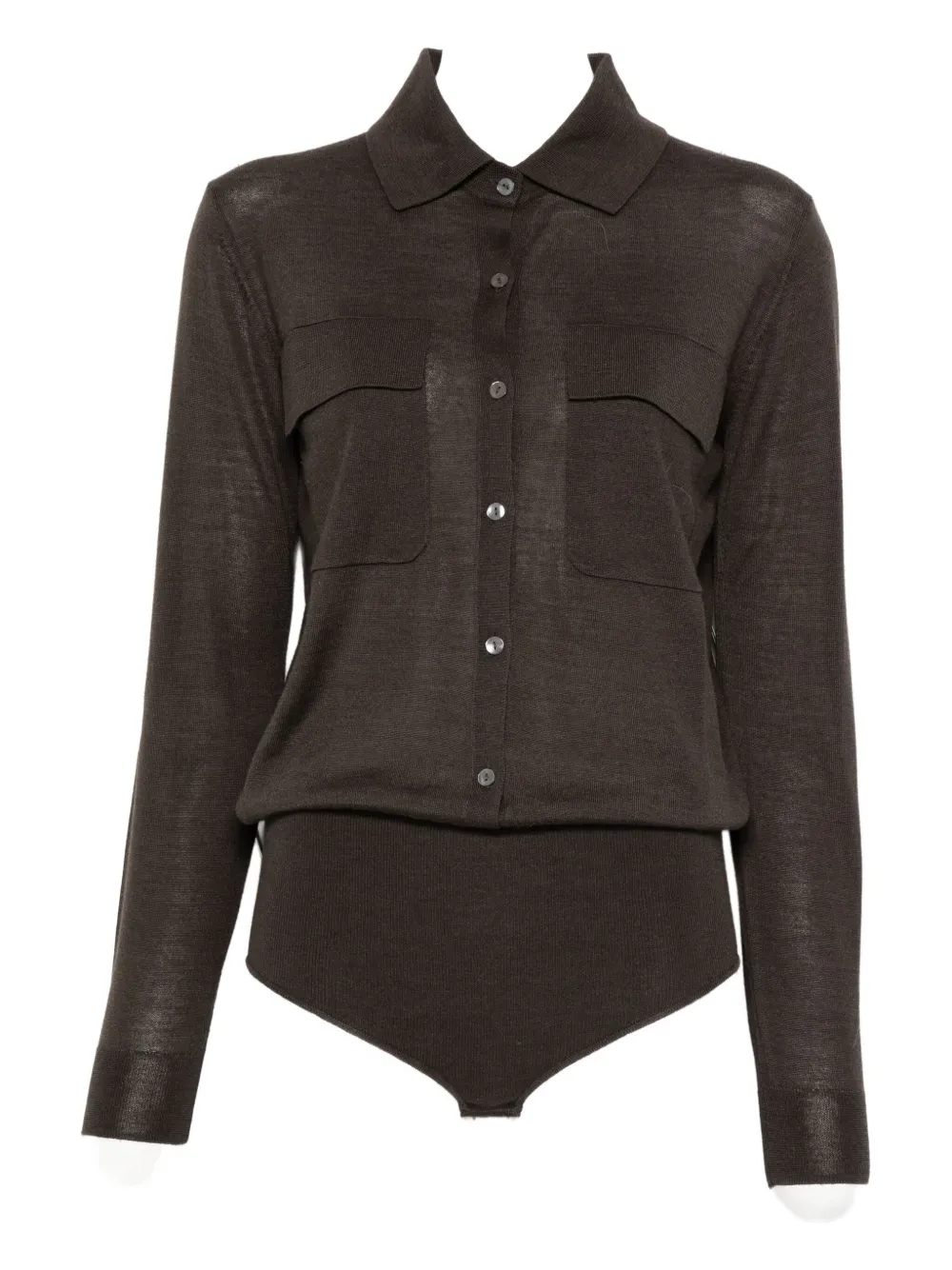 

Топ на пуговицах спереди P.A.R.O.S.H., коричневый