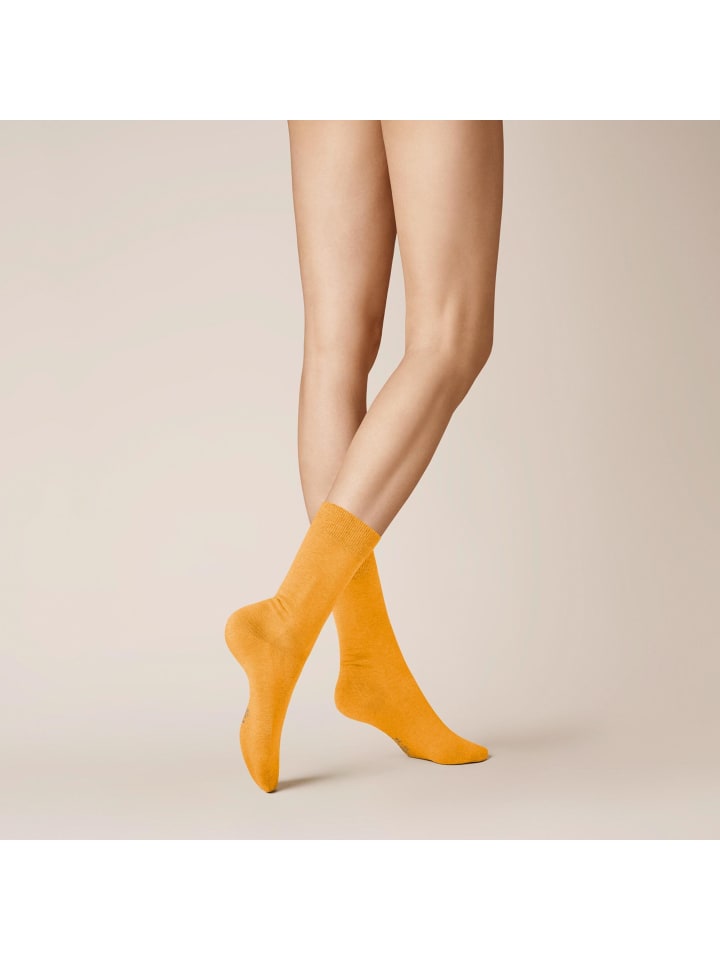 

Носки Liz с манжетой, не сдавливающей давление, светло-оранжевого цвета Kunert