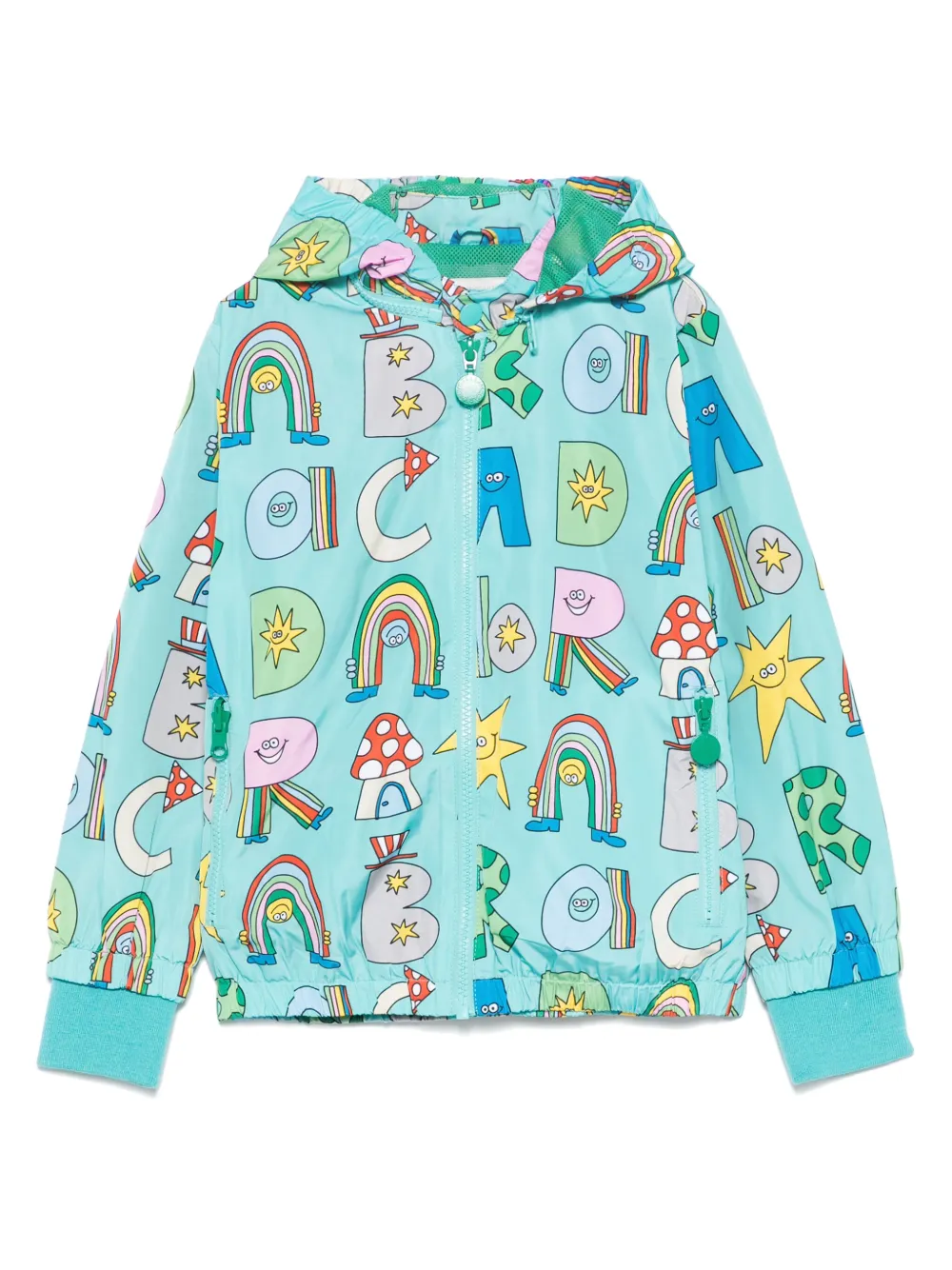 

Куртка с графичным принтом Stella McCartney Kids, зеленый