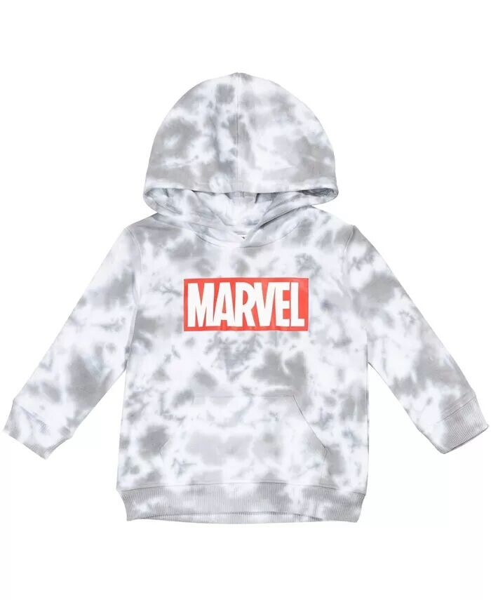 

Флисовый пуловер с капюшоном и логотипом Comics для малышей для мальчиков Marvel, серый