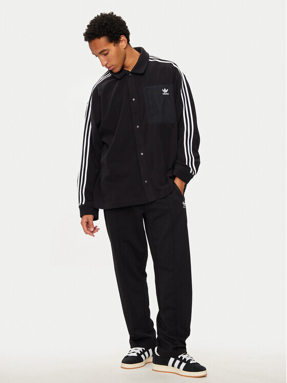 Флисовая куртка свободного кроя Adidas, черный — фото 2