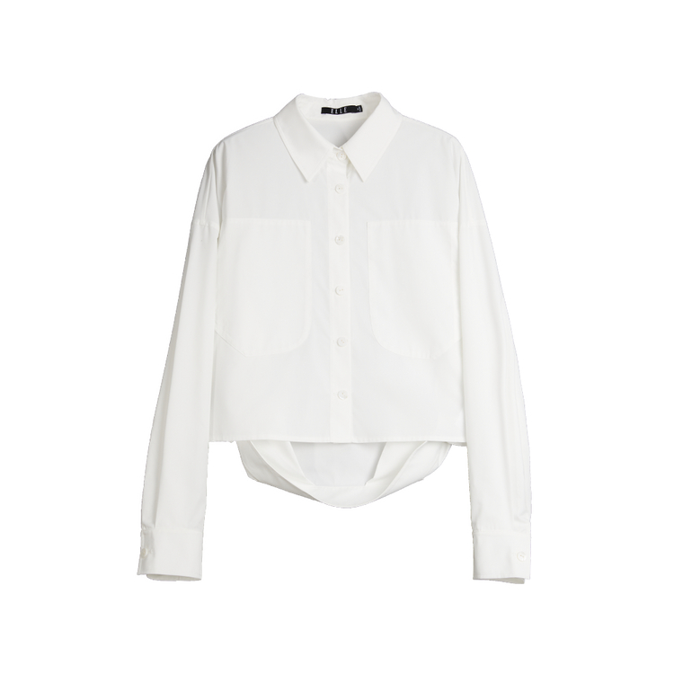 

Рубашка женская с лацканами тонкая ELLE, белый
