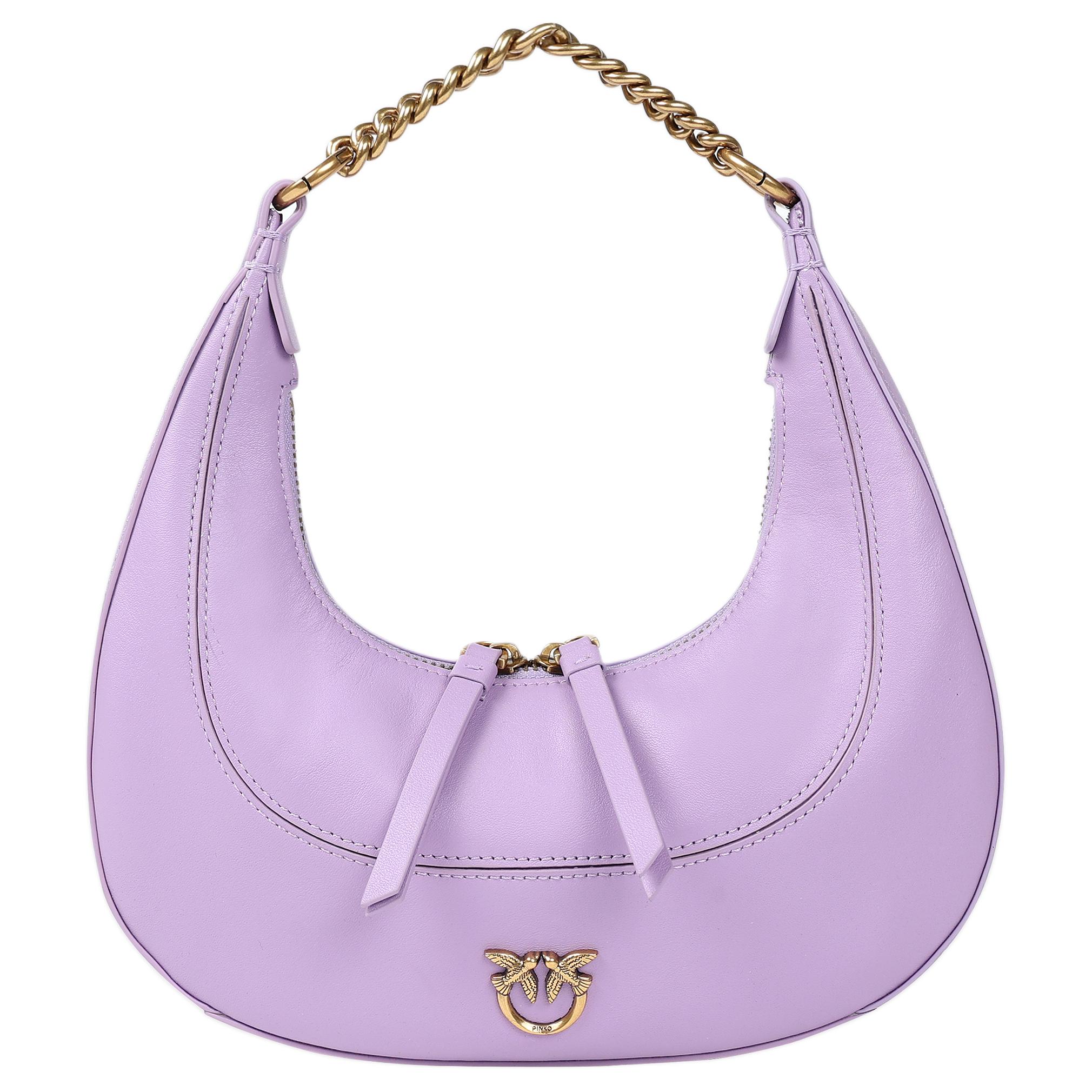 

PINKO Сумка Robin из коровьей кожи, наплечная сумка, небольшого размера, женская, фиолетового цвета