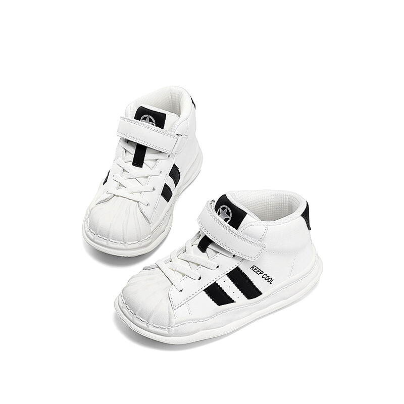 Кроссовки Jeep Kids Skateboarding Shoes Kids High-top Black, слоновая кость/черный — фото 4