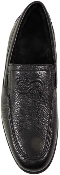 Мужские зимние лоферы Casadei из мягкой черной кожи с меховой подкладкой — фото 3