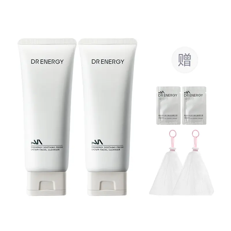 

Очищающее молочко для лица Amine Skin New Qu: успокаивающее, увлажняющее, регулирующее выработку кожного сала, 100 г/100 г*2/100 г*3 Dr Energy, upgraded packaging 100g*2 pcs, includes foaming nets*2+light-sensing essence 1g*2