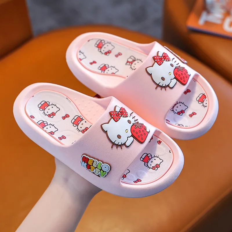 Детские домашние тапочки с противоскользящей подошвой Sanrio, My Melody Pink — фото 4