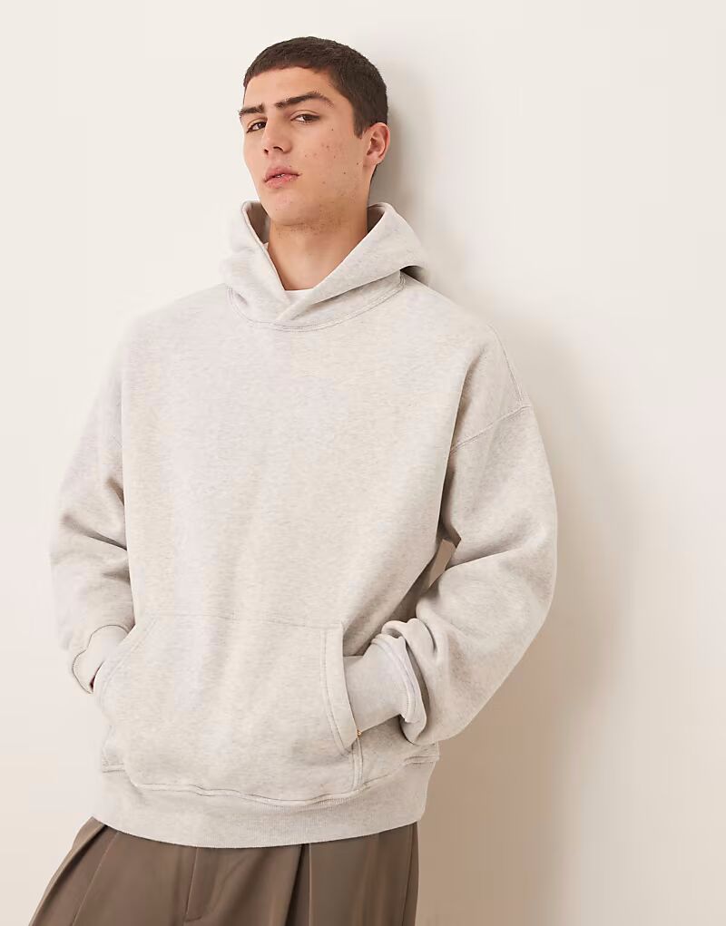 

Толстовка с капюшоном Abercrombie & Fitch Essential серого цвета