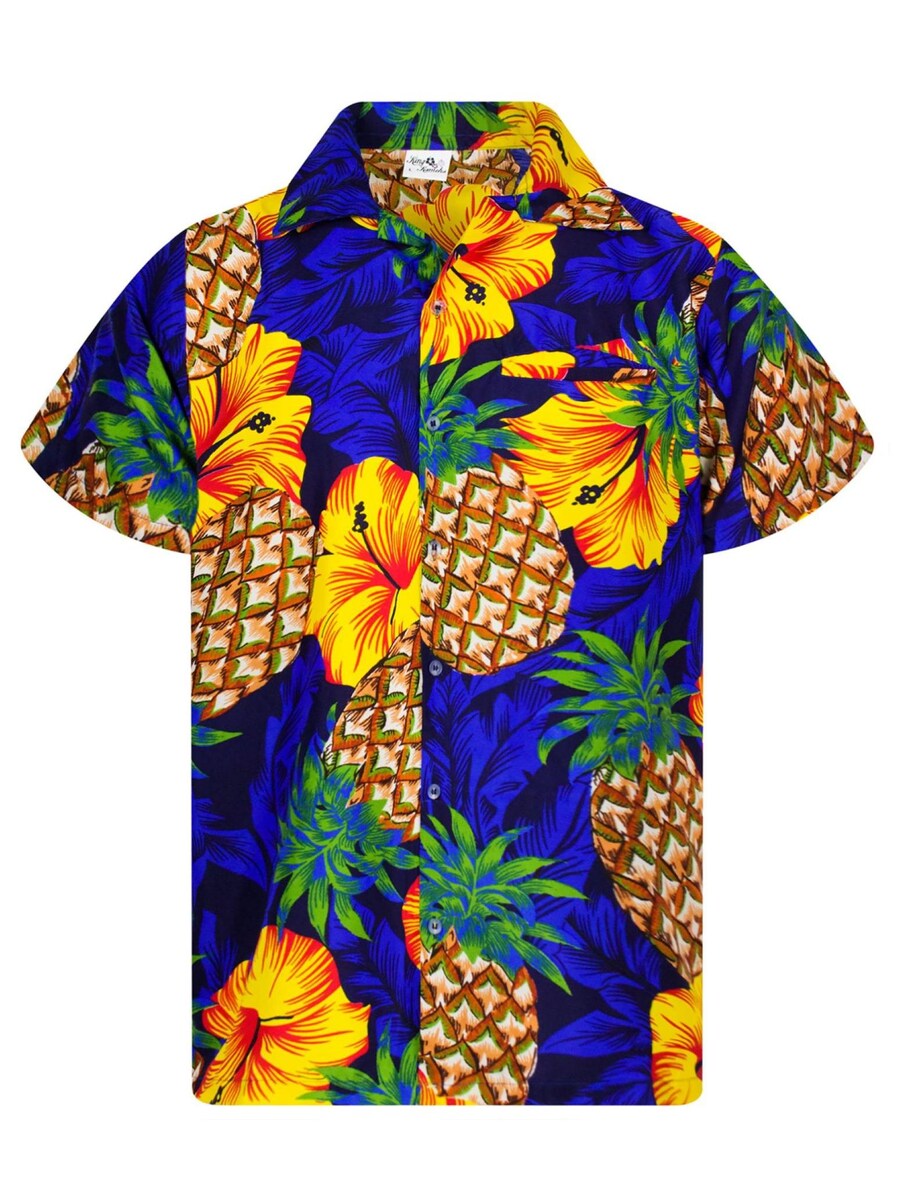 

Рубашка King Kameha Pineapple Hibiscus, синий